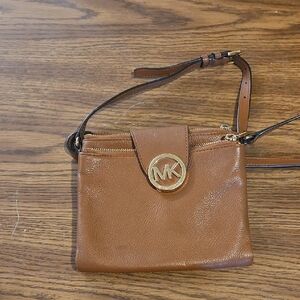 Michael Kors Tan Crossbody Bag with Gold Accents